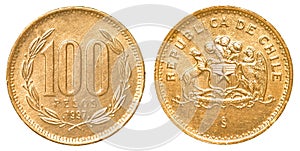 100 chilean pesos coin