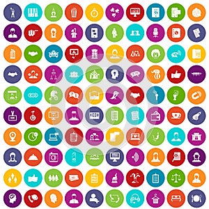100 coherence icons set color