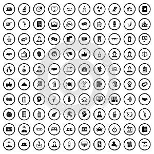 100 coherence icons set, simple style