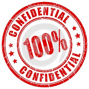 100 confidential rubber stamp