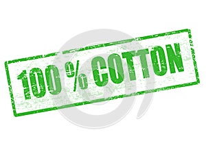 100% Cotton stamp