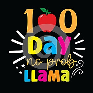 100 days no prob llama svg design