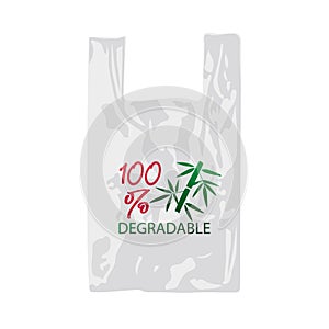100% degradable bag. No plastic. Zero waste