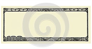 100 Dollar Bill Front with copyspace, isolated for design