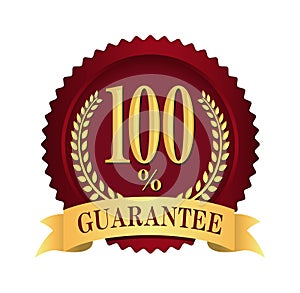 100% guarantee badge (label) illustration