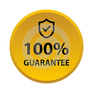 100% guarantee button