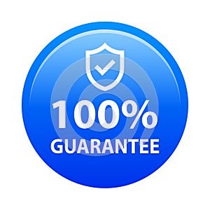 100% guarantee button