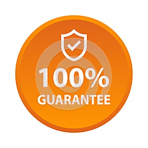 100% guarantee button