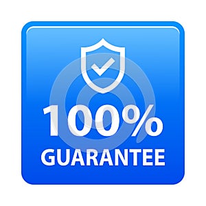 100% guarantee button