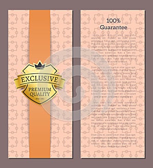 100 Guarantee Exclusive Premium Quality Label
