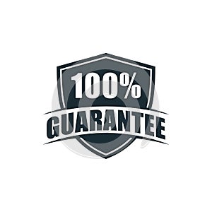 100% Guarantee Label Design Vector Template.