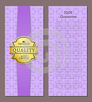 100 Guarantee Premium Quality Best Choice Poster