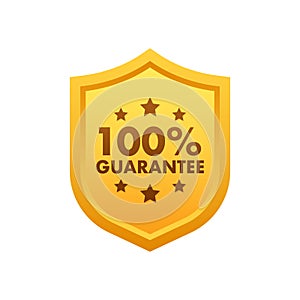 100 guarantee sign, label. Guaranteed tags. Vector stock illustration