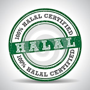 100% Halal certified product label seal