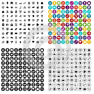 100 help desk icons set variant