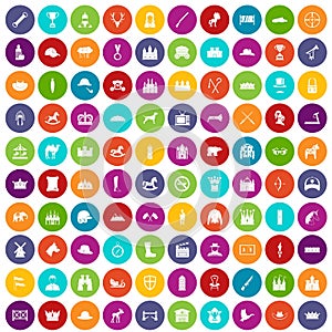 100 horsemanship icons set color