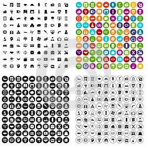 100 loans icons set vector variant