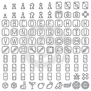 100 modern vector linear icons set