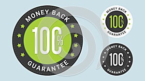 100% Money Back Guarantee stamp vector illustration.