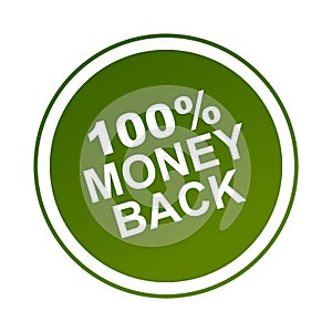 100 money back label
