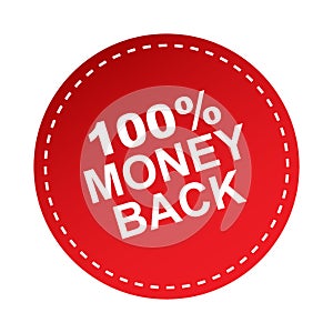 100 money back label