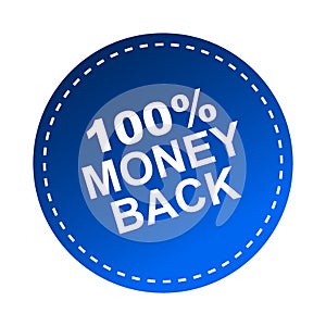 100 money back label