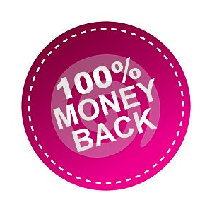 100 money back label