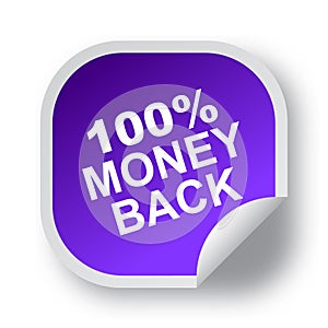 100 money back label