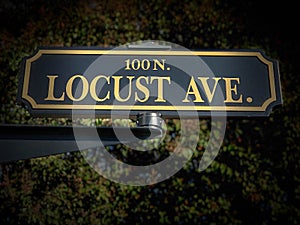 100 N. Locust Avenue Street Sign in Ripon California