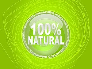 100 % NATURAL label