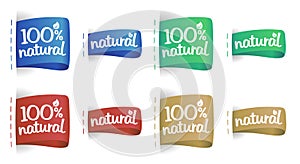 100% natural labels multicolored set
