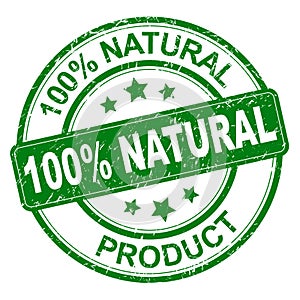 100% natural stamp