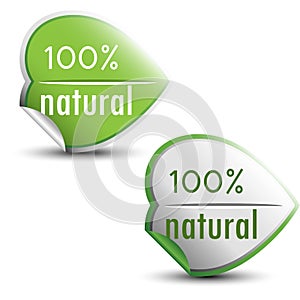 100% natural stickers