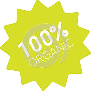 100 organic badge simple