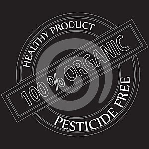 100 % Organic Product Badge and Stamp