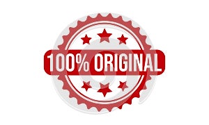 100% Original Rubber Stamp. 100% Original Grunge Stamp Seal Vector Illustration