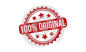 100% Original Rubber Stamp. 100% Original Grunge Stamp Seal Vector Illustration