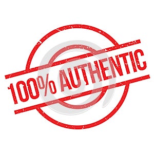 100 percent authentic rubber stamp