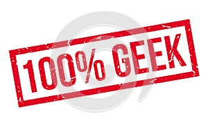 100 percent geek rubber stamp