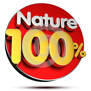 100 percent nature 3D.with Clipping Path.