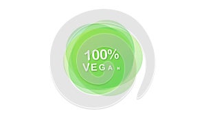 100 percent vegan product. Healthy food labels with lettering. Vegan food stickers. Organic badge. Lettering Natural