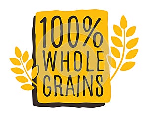 100 percent Whole Grains square badge