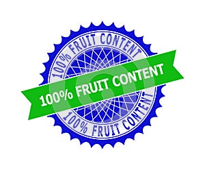 100 percents FRUIT CONTENT Bicolor Clean Rosette Template for Watermarks