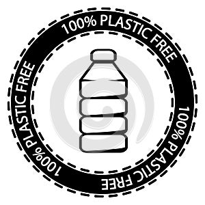 100% Plastic free. Plastic free icon