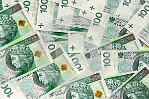 100 PLN (polish zloty) banknotes
