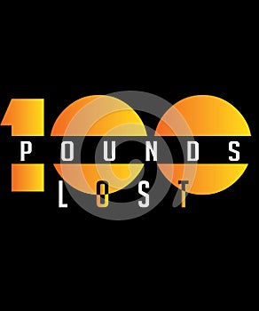 100 pounds lost graphic for weight loss