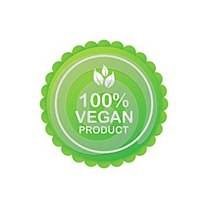 100 procent vegan product. Healthy food labels with lettering. Vegan food stickers. Organic food badge