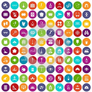 100 profession icons set color
