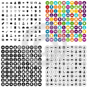 100 psychoanalyse icons set vector variant