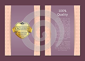 100 Quality Award Exclusive Premium Brand Label